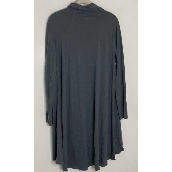 Chalet et Ceci Gray Cowl Neck Long Sleeve Artsy Dress Size Xs Made USA - Picture 6 of 6